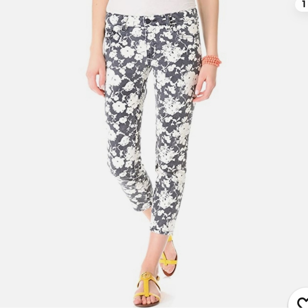 Tory Burch Alexa cropped skinny floral jeans size 27 - Picture 16 of 16